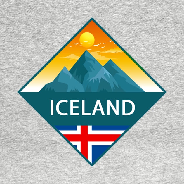 Iceland Mountain Sticker, Iceland Sticker by norwayraw